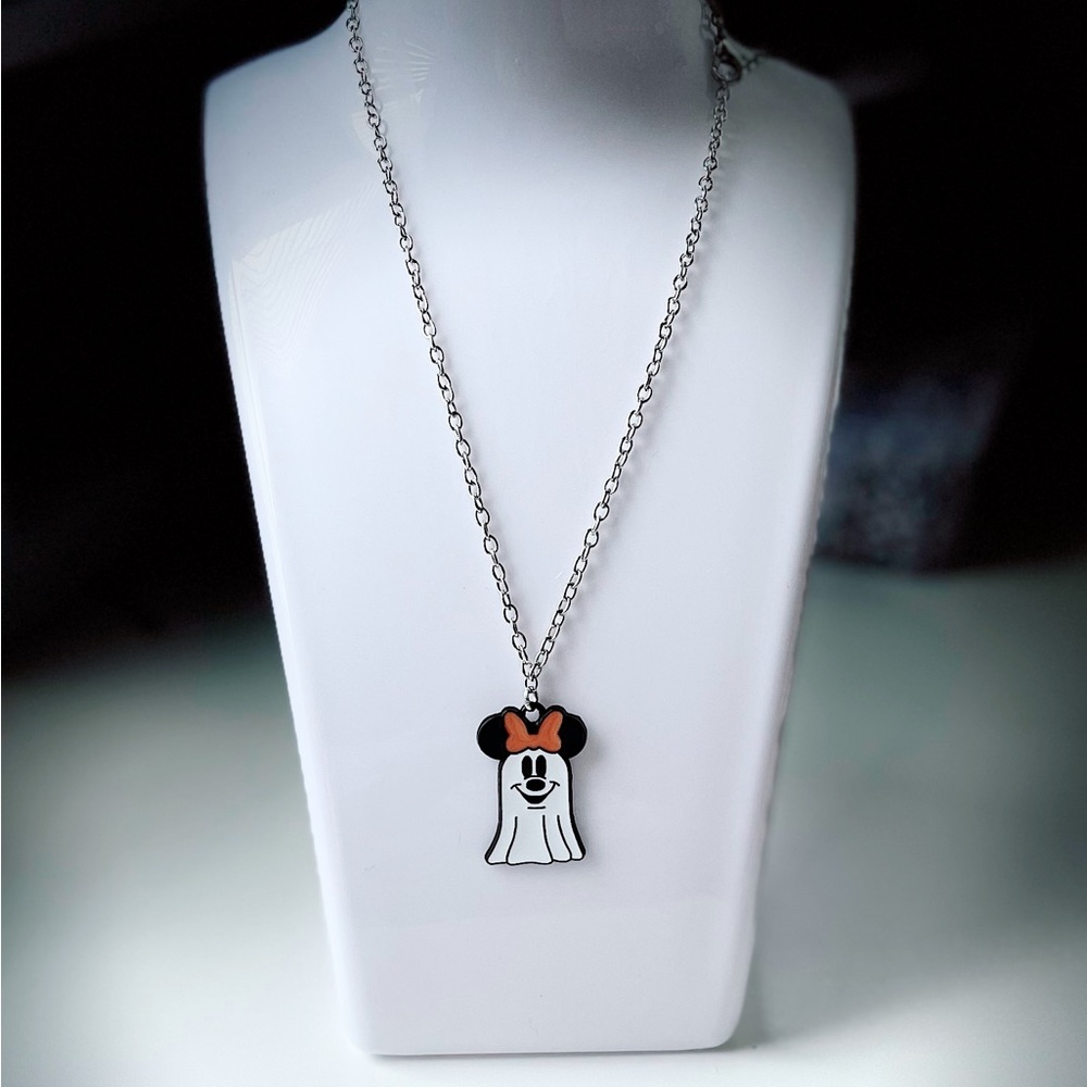 Halloween Minnie Mouse Chain Link Adjustable Necklace